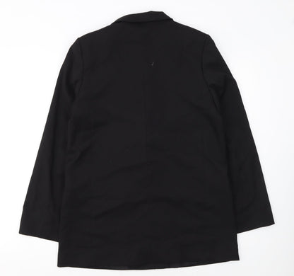 H&M Women Black Double-Breasted Blazer Size Small Classic Fit