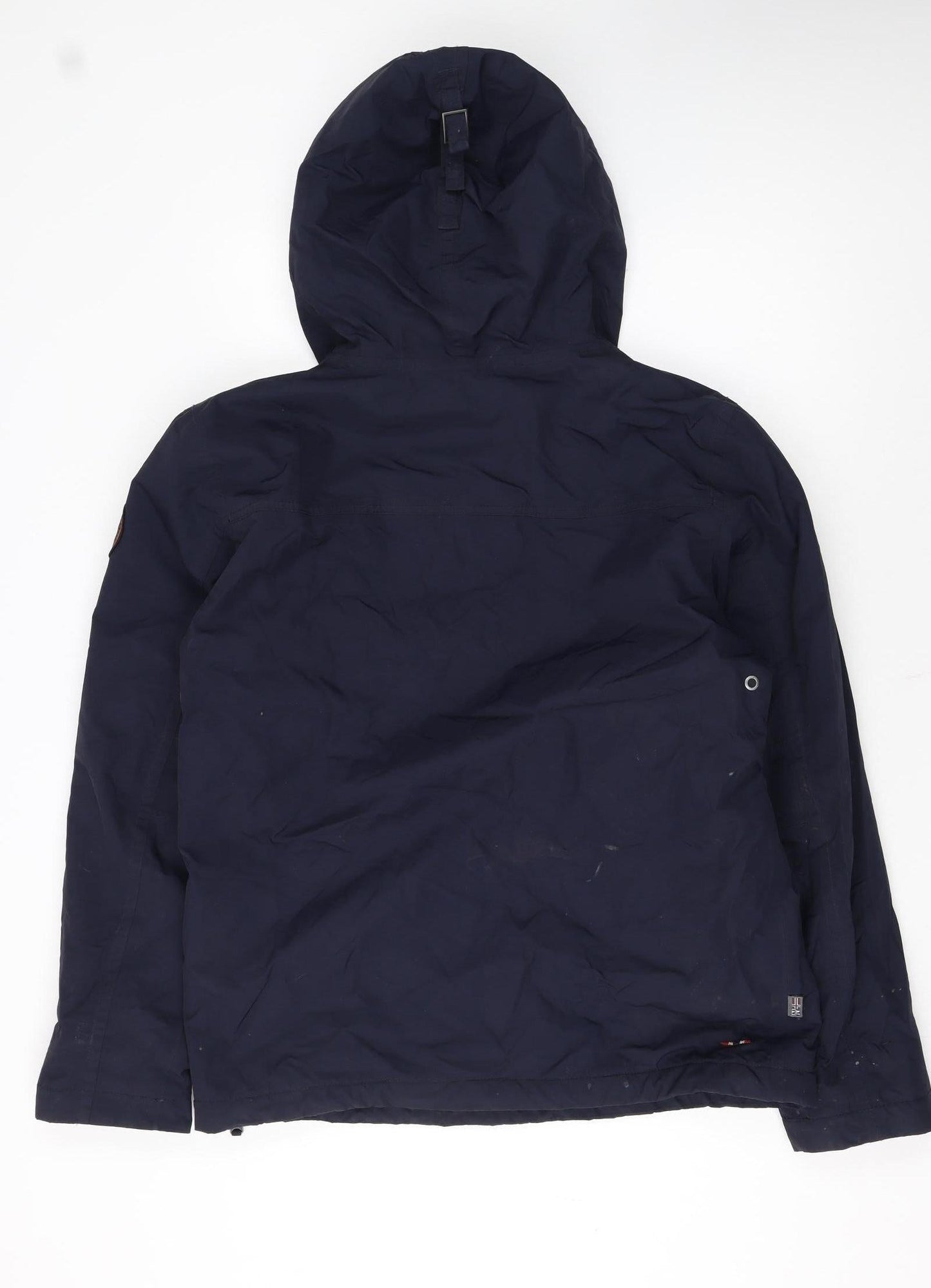 Napapijri Mens Blue Hooded Anorak Windproof Jacket Size M