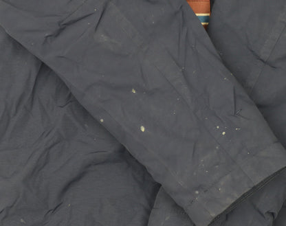Napapijri Mens Blue Hooded Anorak Windproof Jacket Size M