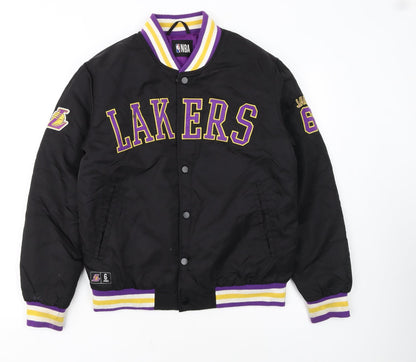 Primark NBA Lakers Black Men's S Varsity Jacket Basketball Style