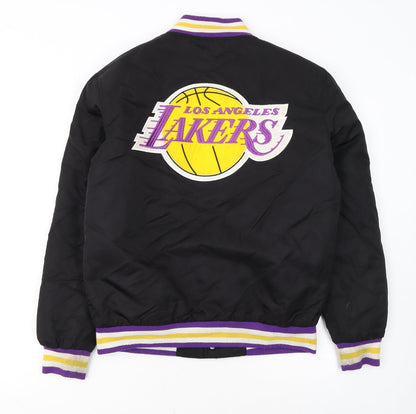 Primark NBA Lakers Black Men's S Varsity Jacket Basketball Style