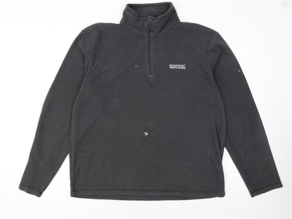 Regatta Men’s Black Fleece 1/4 Zip Pullover Sweatshirt L