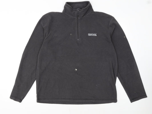 Regatta Men’s Black Fleece 1/4 Zip Pullover Sweatshirt L