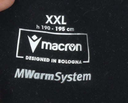 Macron Men's Black Track Pants XXL Polyester Elastane Joggers