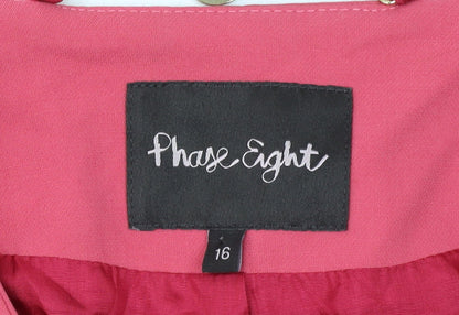 Phase Eight Women Pink Size 16 Regular Fit Lined Blazer