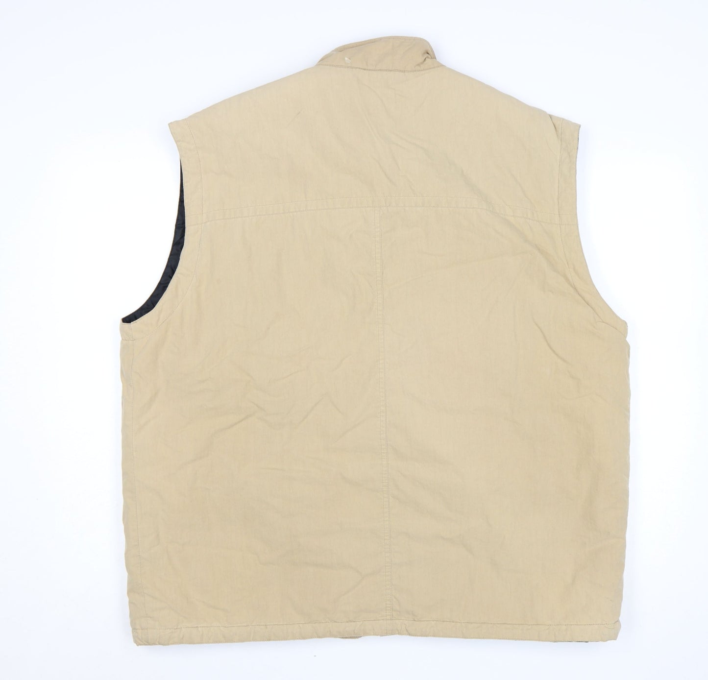Frank Eden Men’s Beige Cotton Bodywarmer Waistcoat Size 46 Mid-Length