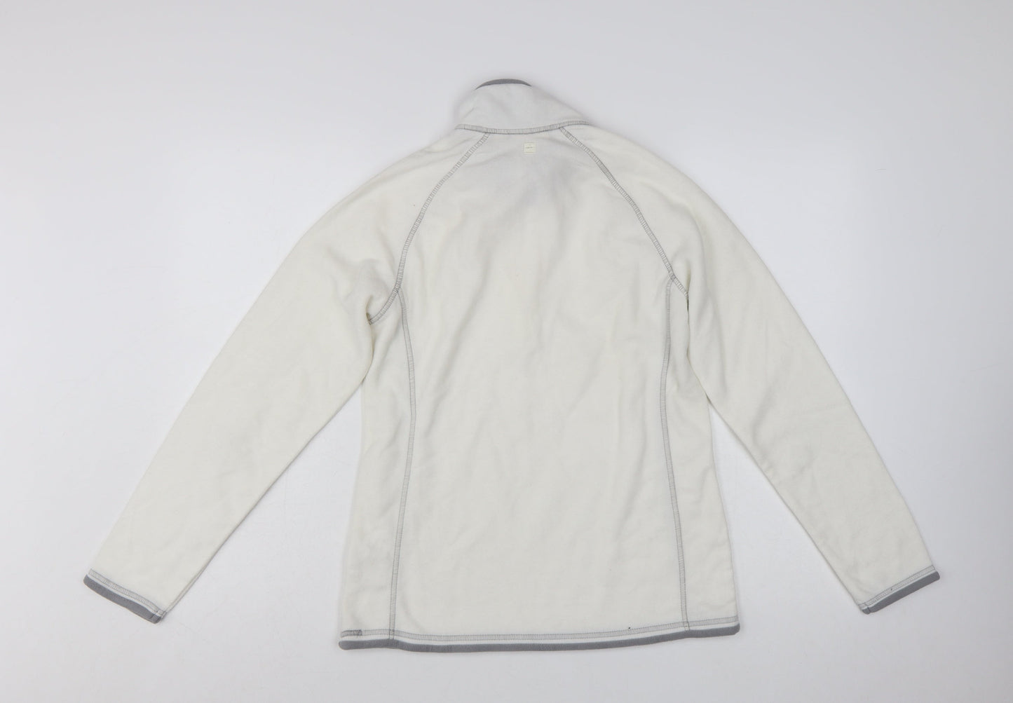 Mountain Warehouse Womens Ivory Fleece Pullover UK 10 1/2 Zip Sweatshirt
