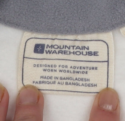 Mountain Warehouse Womens Ivory Fleece Pullover UK 10 1/2 Zip Sweatshirt