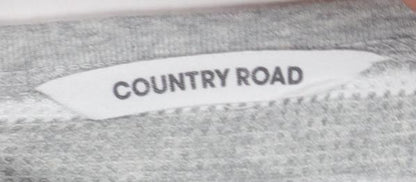 Country Road Boys Grey Striped Long Sleeve Henley T-Shirt Size 8 Years