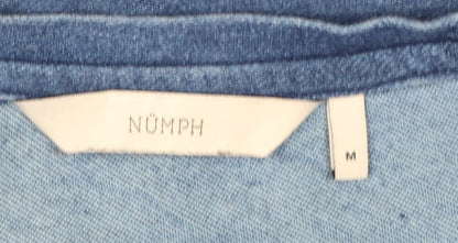 Nümph Women's Blue Basic Sleeveless Jersey T-Shirt Size M