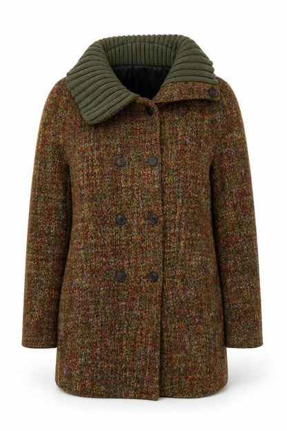 Almost Famous London Women’s Multicoloured Wool Blend Pea Coat Size 10