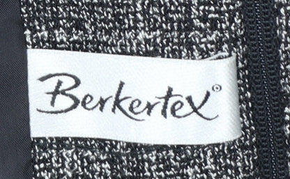 Berkertex Women's Grey Tweed Zip-Up Jacket Size 16 Lined Classic Style
