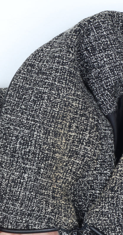 Berkertex Women's Grey Tweed Zip-Up Jacket Size 16 Lined Classic Style