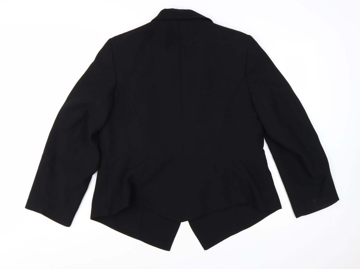John Meyer Women's Black Plus Size 16 Lined Zip Suit Jacket