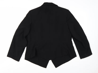 John Meyer Women's Black Plus Size 16 Lined Zip Suit Jacket