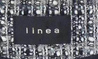 Linea Women Grey Bouclé Tweed Blazer Jacket Size 14 Wool Blend