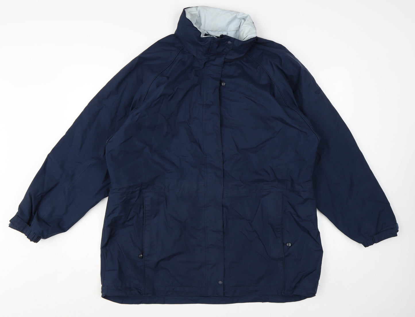 Regatta Womens Blue Waterproof Mid-Length Rain Coat Jacket UK 16