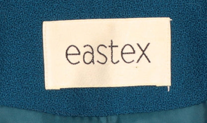 Eastex Blue Wool Single-Breasted Suit Jacket Women UK 12