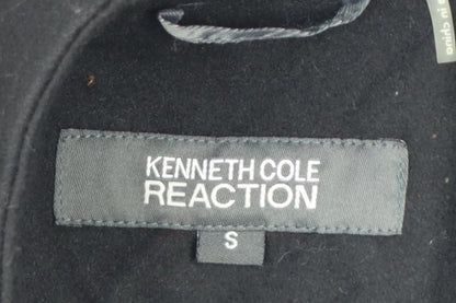 Kenneth Cole Reaction Men's Black Wool Blend Mid-Length Overcoat Size S