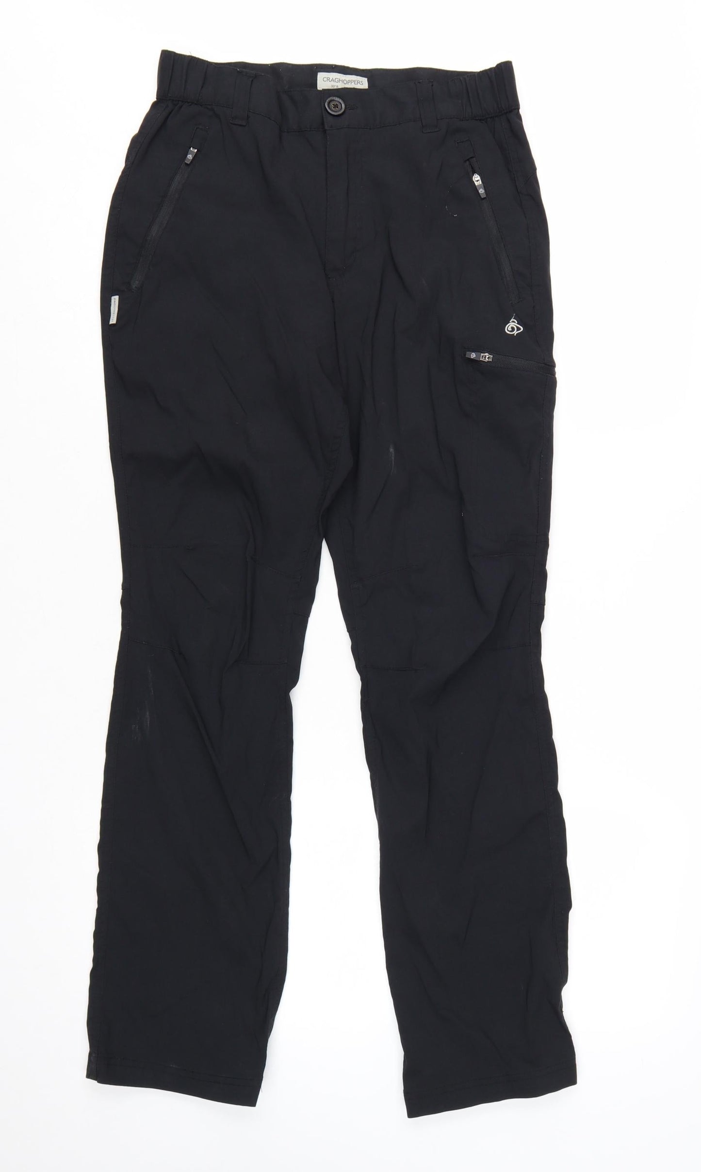 Craghoppers Men's Black 30R Cargo Trousers Polyamide Blend