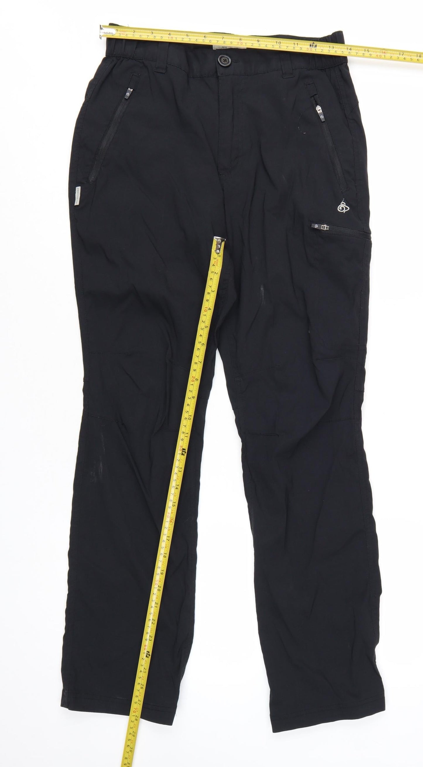 Craghoppers Men's Black 30R Cargo Trousers Polyamide Blend