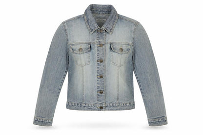 Moto Womens Blue Denim Basic Jacket Size 8
