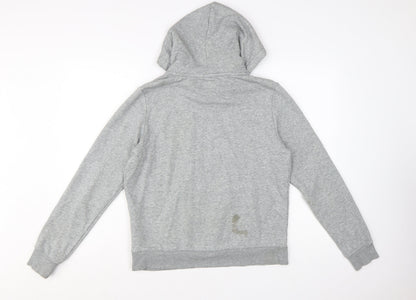 Converse Womens Grey Pullover Hoodie L Cotton Blend Casual