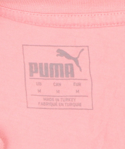 Puma Womens Pink Sleeveless Cotton Tank Top Size M