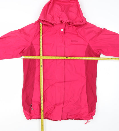 Regatta Women’s Pink Waterproof Hooded Rain Coat Jacket UK 14