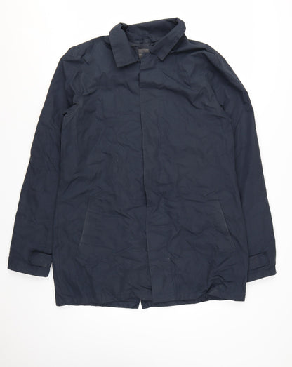 French Connection Men's Blue L Mid-Length Overcoat Jacket