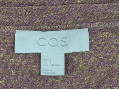 COS Men's Brown Marl Cotton Crew Neck Short Sleeve T-Shirt Size L