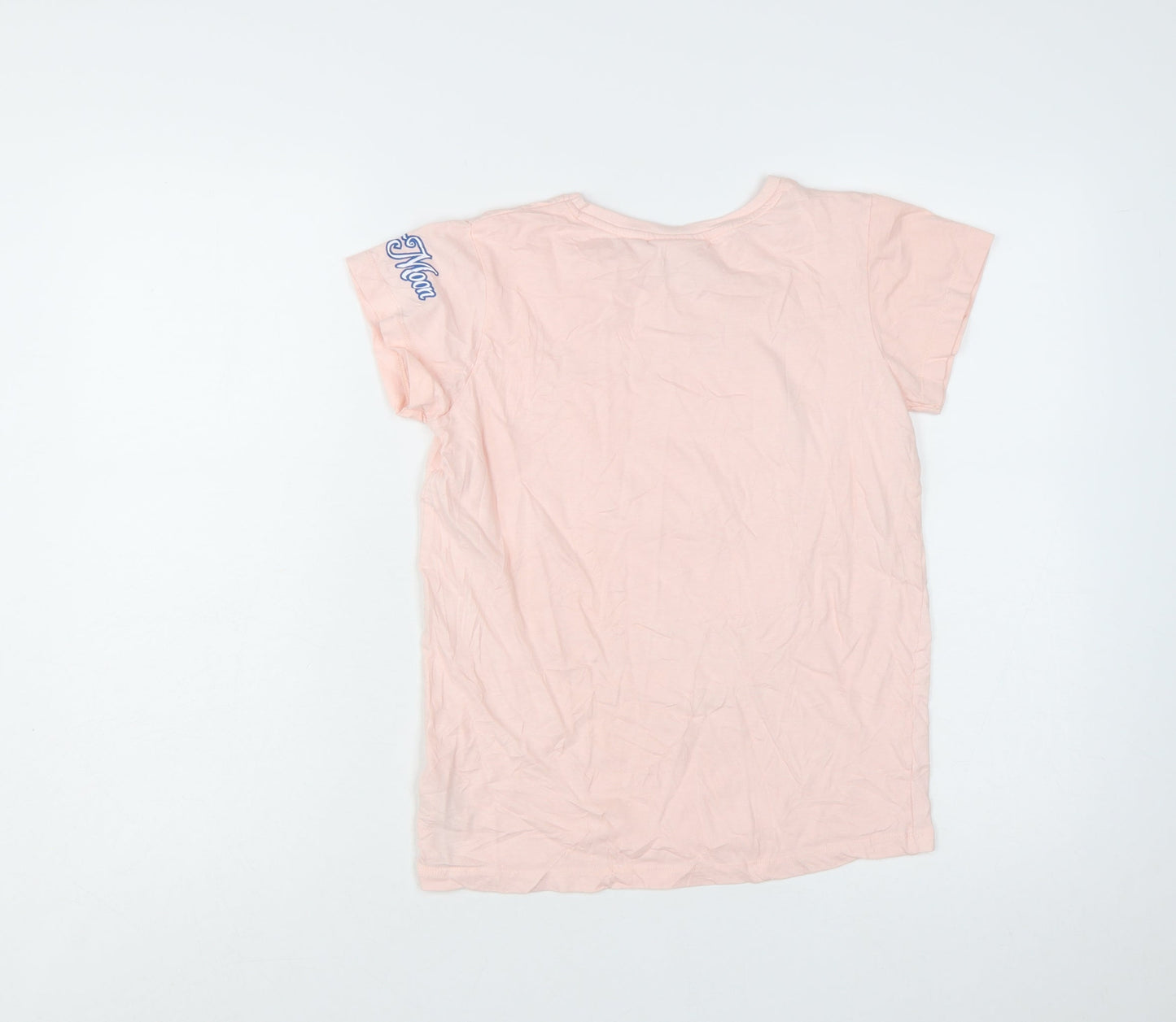 Sailor Moon Girls Pink Graphic Cotton T-Shirt Size 158 Short Sleeve Anime Top