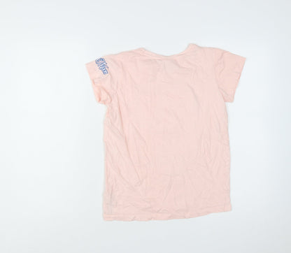 Sailor Moon Girls Pink Graphic Cotton T-Shirt Size 158 Short Sleeve Anime Top
