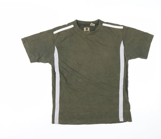 Dockers Boys Green Short Sleeve Cotton Crew Neck T-Shirt Size M