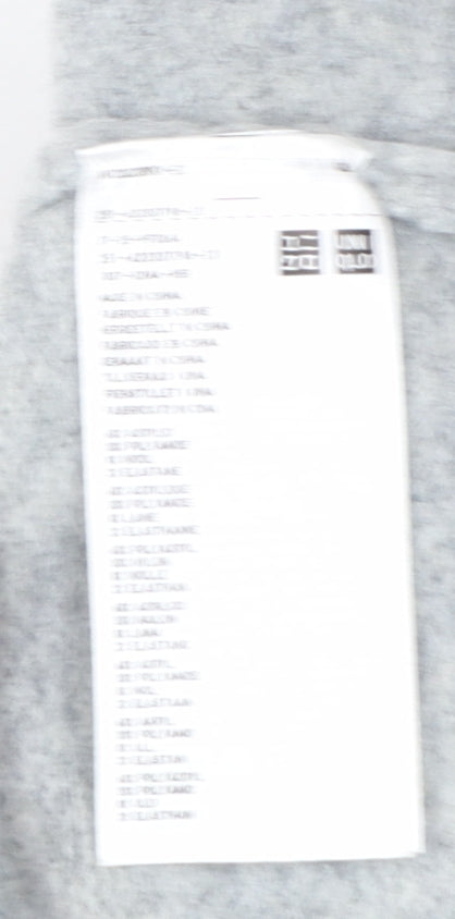 Uniqlo Women Grey Wool Blend Mock Neck Pullover Jumper Size M