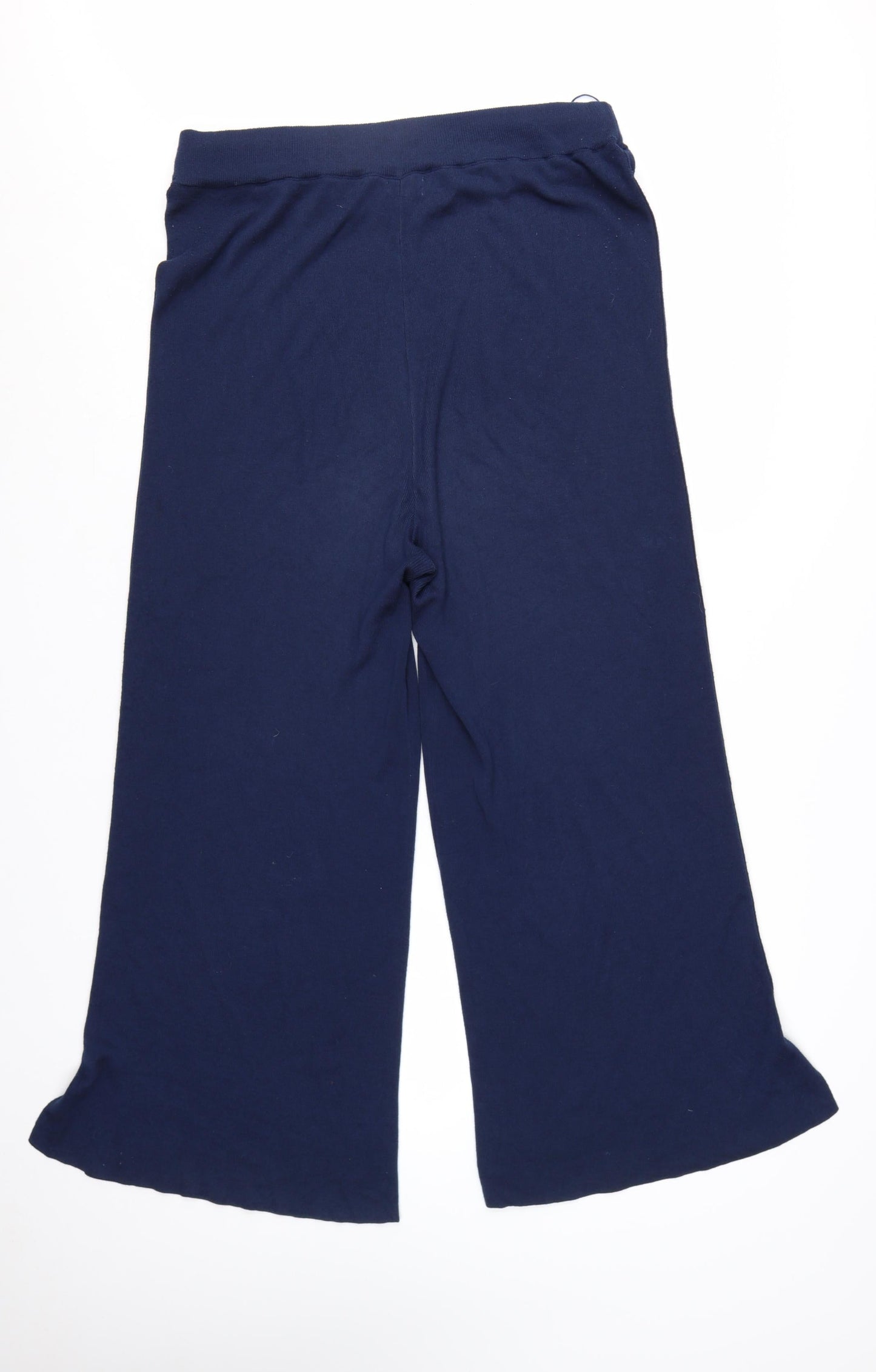 KLEY Womens Navy Blue Wide-Leg Trousers Size 16