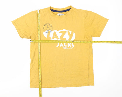 Lazy Jacks Boys Yellow Cotton Nautical Graphic T-Shirt 11-12 Years