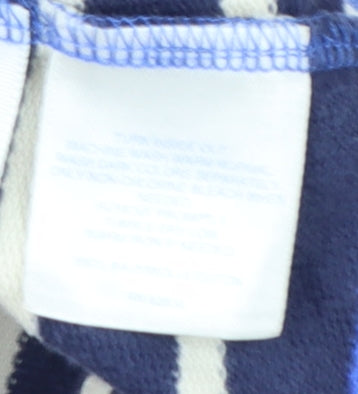 Lands' End Women's Blue Striped Cotton Jersey 3/4 Sleeve T-Shirt Size S