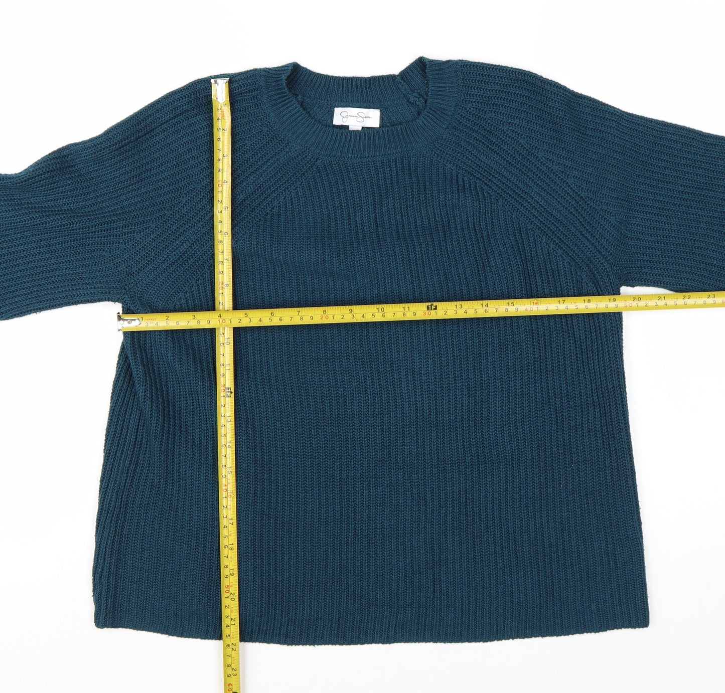 Jessica Simpson Women's Blue Chunky Knit Pullover Jumper Size M