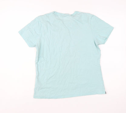 Tokyo Laundry Women's Blue Cotton Crew Neck T-Shirt Size 14