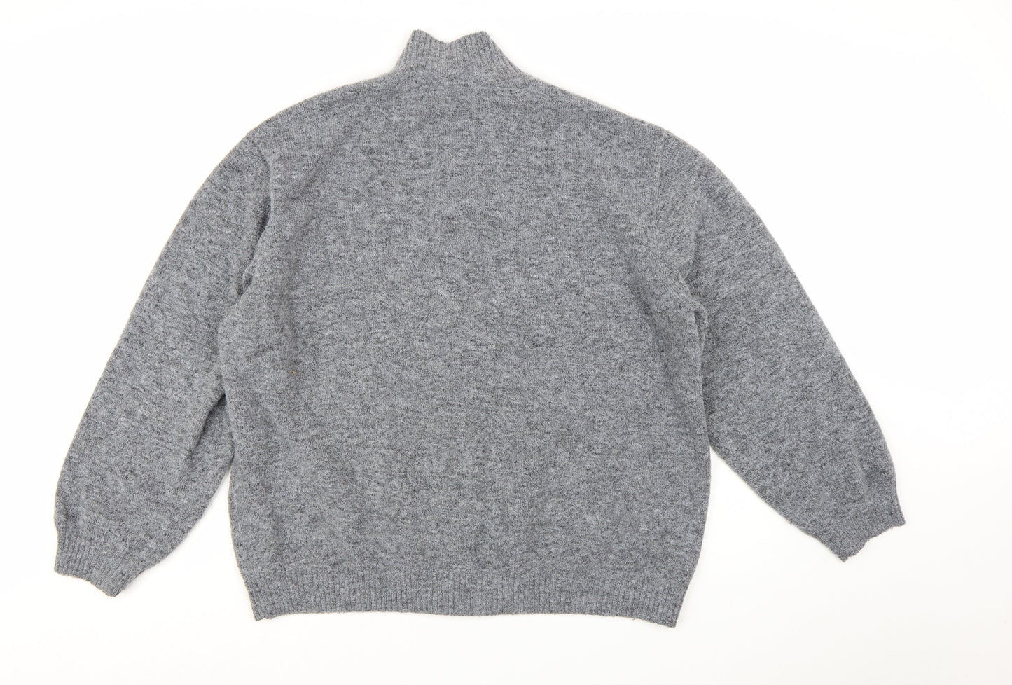 Topman Men’s Grey Collared Button Cardigan XL Regular Fit