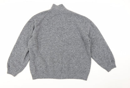 Topman Men’s Grey Collared Button Cardigan XL Regular Fit