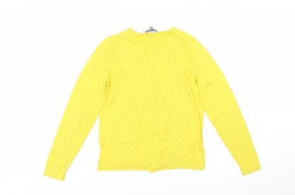 Laura Ashley Women's Yellow Cotton Blend Cardigan UK 10