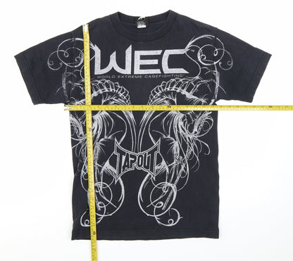 Tapout Men’s Black WEC Graphic Print Cotton T-Shirt Size S
