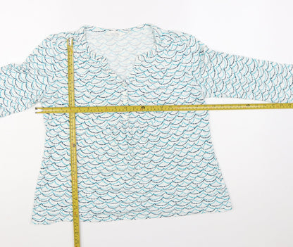 Seasalt Cornwall Women’s Blue 3/4 Sleeve Tunic Blouse Size 10