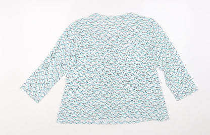 Seasalt Cornwall Women’s Blue 3/4 Sleeve Tunic Blouse Size 10