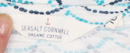 Seasalt Cornwall Women’s Blue 3/4 Sleeve Tunic Blouse Size 10