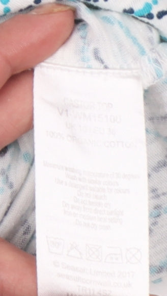 Seasalt Cornwall Women’s Blue 3/4 Sleeve Tunic Blouse Size 10