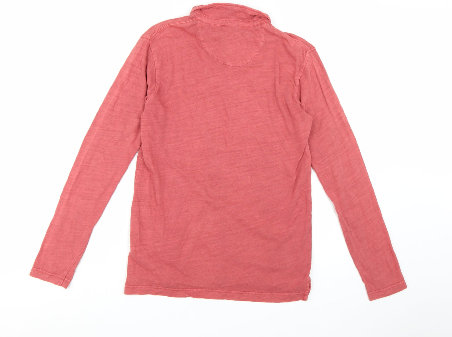 Quiksilver Men's Red Long Sleeve Cotton Polo Shirt Size S