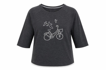 FatFace Womens Grey Embroidered 3/4 Sleeve Jersey T-Shirt Size 18